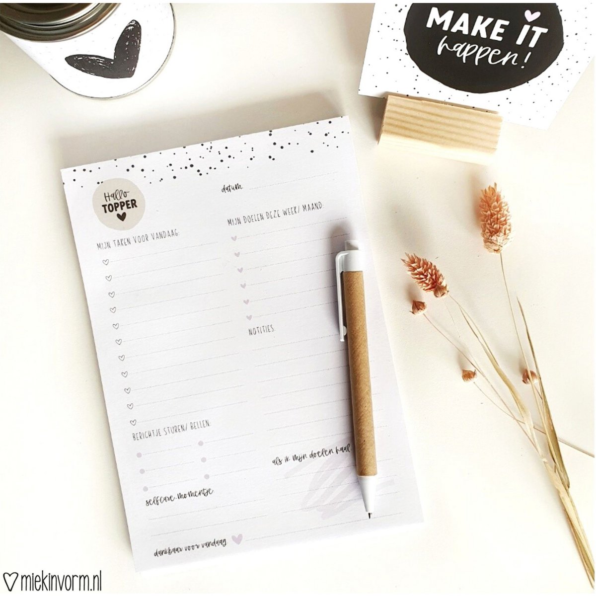 Planner - Dagplanner A5 Make it happen