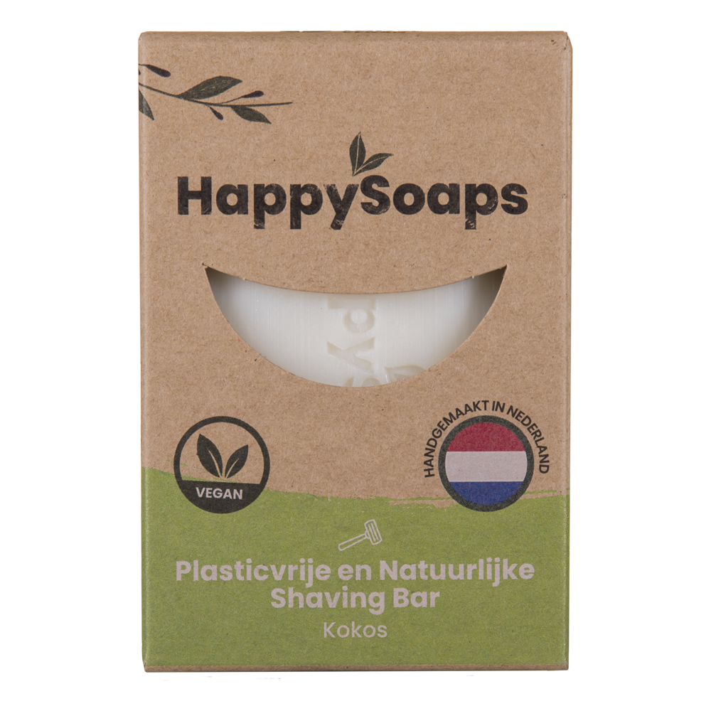 Happy Shaving Bar Kokos of Munt - Happy Soaps