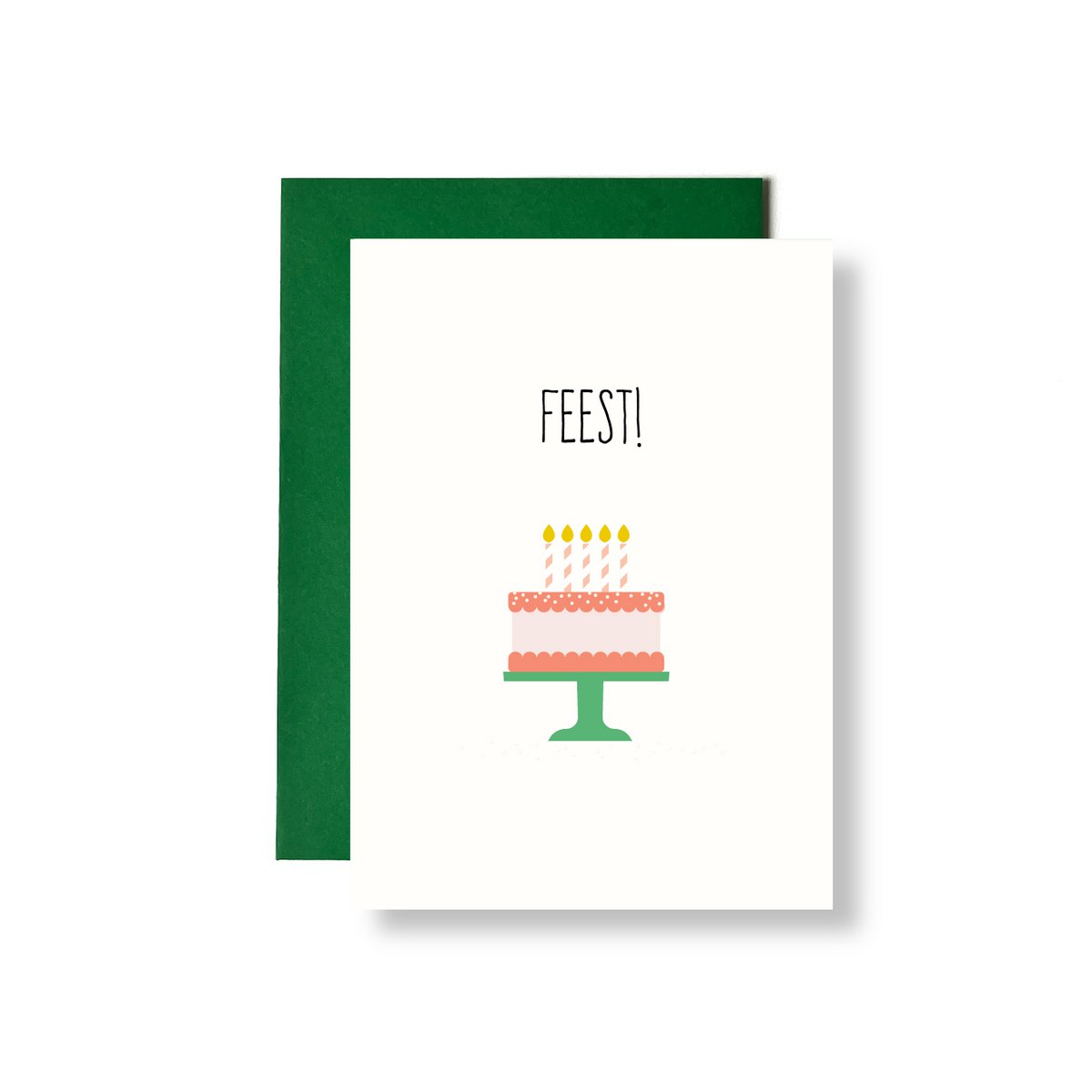Wenskaart - Feesttaart!