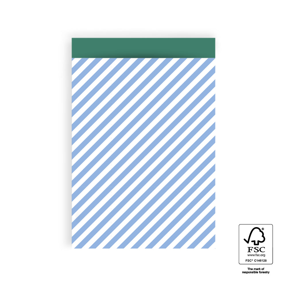 Cadeauzakjes diagonale strepen Blauw 17 x 25cm