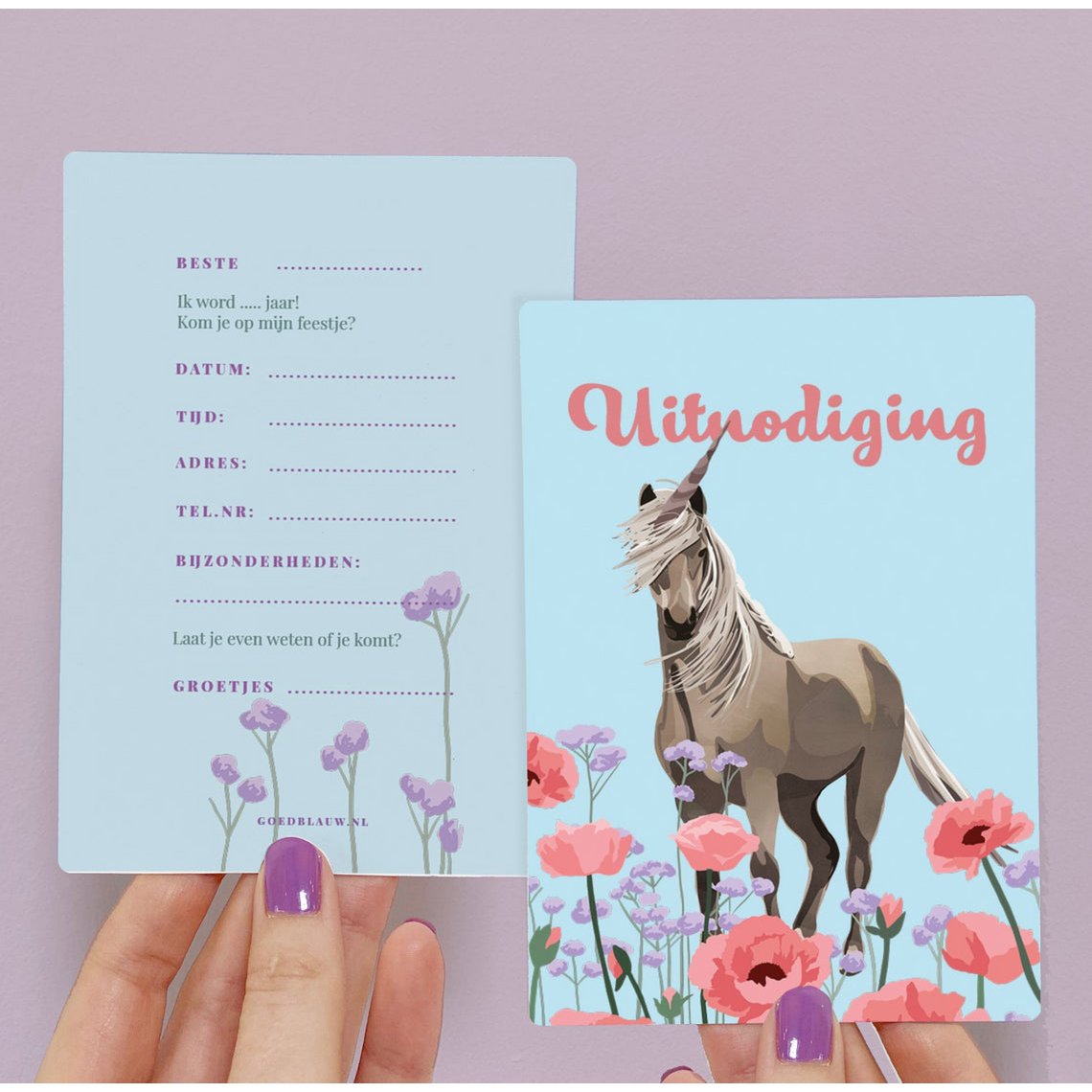 Uitnodiging - Kinderfeestje (Jungle/Formule 1/Unicorn)
