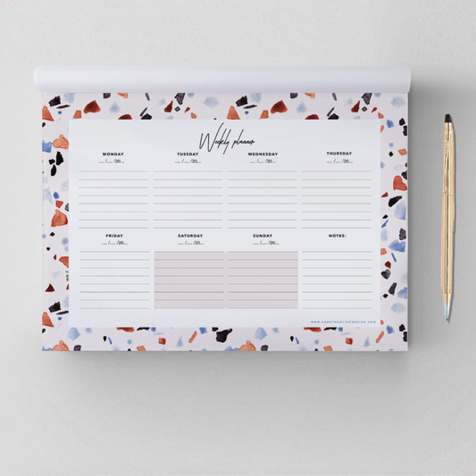 Weekplanner Terrazzo motief