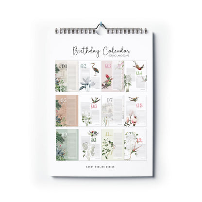 Verjaardagskalender "Scenic Landscape" - Annet Weelink Design