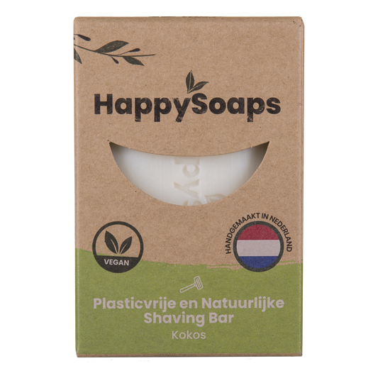 Happy Shaving Bar Kokos of Munt - Happy Soaps