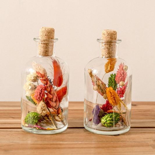 Droogbloemen Glazen Fles 'Blossom'