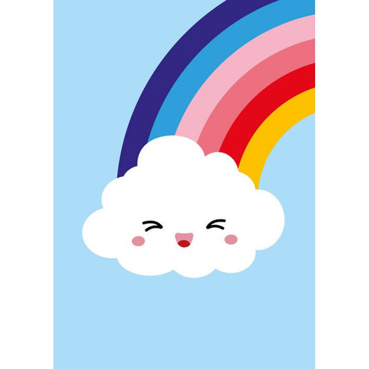 Wenskaart - Wolk Regenboog