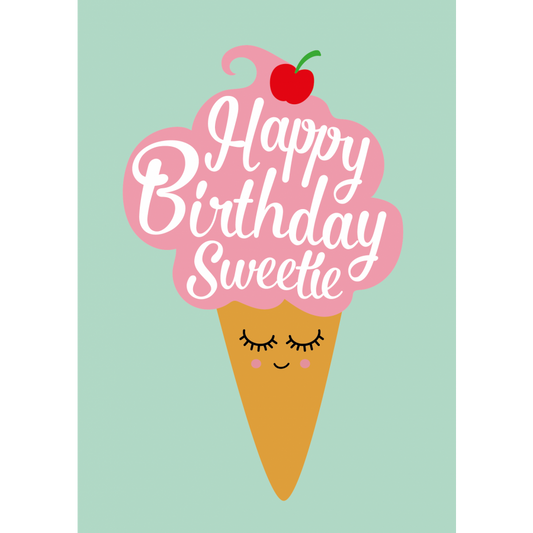 Wenskaart - Happy Birthday Sweetie