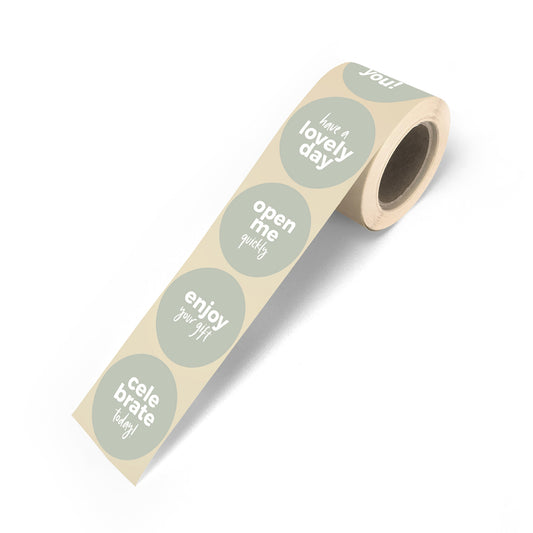 Stickers - Mint met tekst