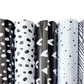 Inpakpapier Black & White 70cm x 2m (Verschillende motieven)
