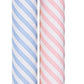 Inpakpapier - Dubbelzijdig diagonale strepen (Blauw of Roze)